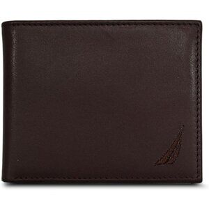 Men's Sail - Brown Bifold Leather Wallet RFID Blocking ID Window Card Slots